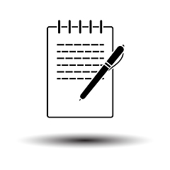 Image showing Notebook With Pen Icon