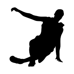 Image showing Hip Hop Dancer Silhouette