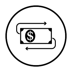 Image showing Cash Back Dollar Banknote Icon