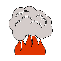 Image showing Fire And Smoke Icon