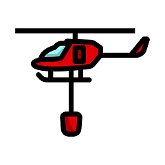 Image showing Fire Service Helicopter Icon