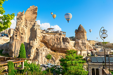 Image showing Air balloons at day in Goreme