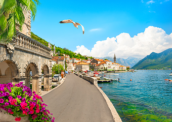 Image showing Beautiful bay in Perast