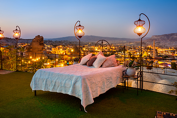 Image showing Bed in a hotel