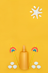 Image showing Suntan Lotion Abstract Design for Summer Skincare