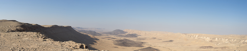 Image showing Panorama of Desert landscape nature tourism and travel