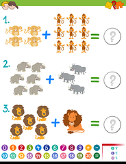 Image showing addition maths activity for kids