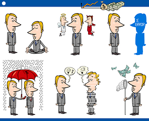 Image showing business concept cartoons set
