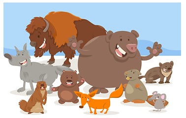 Image showing wild animal characters cartoon