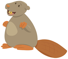 Image showing cartoon beaver animal character