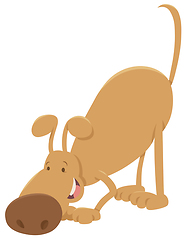 Image showing sniffing dog cartoon character