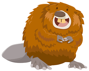 Image showing cartoon beaver animal character