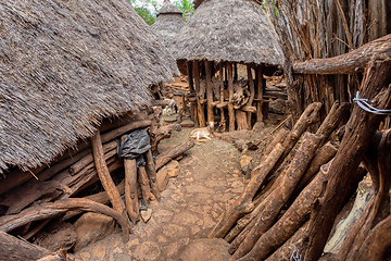 Image showing fantastic walled village tribes Konso, Ethiopia