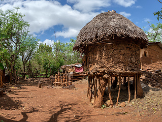 Image showing fantastic walled village tribes Konso, Ethiopia