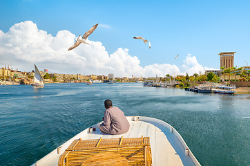 Image showing Boat on the river Nile