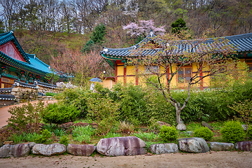 Image showing Sinheungsa temple in Seoraksan National Park, Seoraksan, South Korea