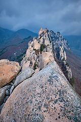 Image showing View from Ulsanbawi rock peak. Seoraksan National Park, South Corea