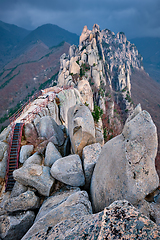 Image showing View from Ulsanbawi rock peak. Seoraksan National Park, South Corea