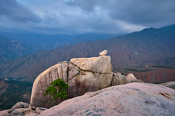 Image showing View from Ulsanbawi rock peak. Seoraksan National Park, South Corea