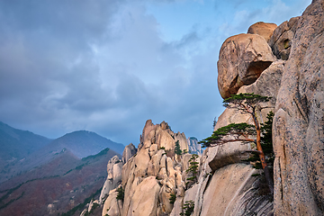 Image showing View from Ulsanbawi rock peak. Seoraksan National Park, South Corea