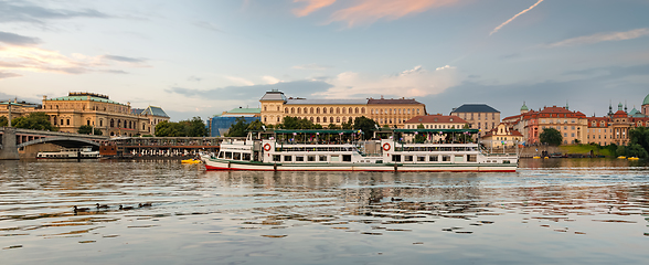 Image showing Buildings near the Vltava river