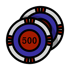 Image showing Casino Chips Icon