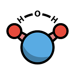 Image showing Icon Of Chemical Molecule Water