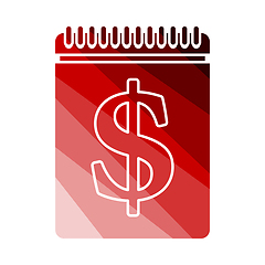 Image showing Dollar Calendar Icon