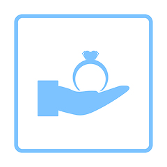 Image showing Hand Present Heart Ring Icon