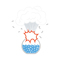 Image showing Icon Explosion Of Chemistry Flask