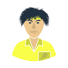 Image showing Tennis Man Athlete Head Icon