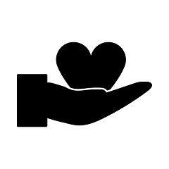 Image showing Hand Present Heart Ring Icon