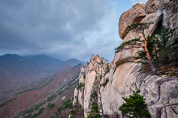 Image showing View from Ulsanbawi rock peak. Seoraksan National Park, South Corea