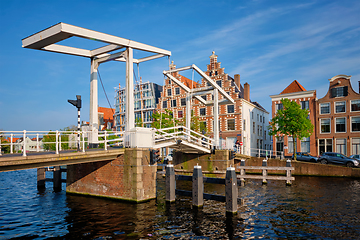 Image showing Gravestenenbrug bridge in Haarlem, Netherlands