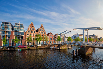 Image showing Gravestenenbrug bridge in Haarlem, Netherlands