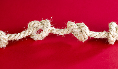 Image showing thick linen gray rope