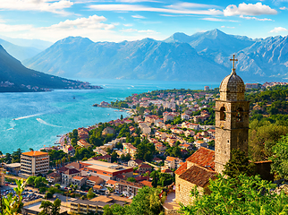 Image showing Clouds in Kotor Bay