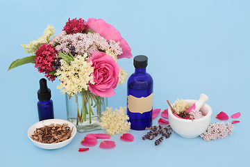 Image showing Calming Flowers and Herbs for Natural Herbal Medicine