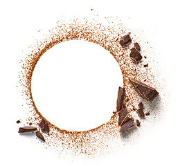 Image showing composition of cocoa and chocolate pieces