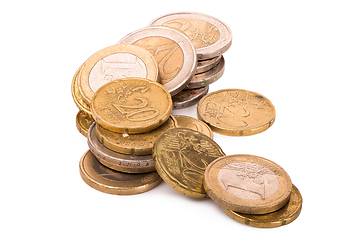 Image showing Euro cent coins isolated