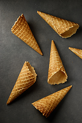 Image showing ice cream waffle cones