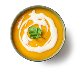 Image showing bowl of vegetable cream soup