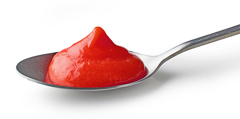 Image showing spoon of tomato puree