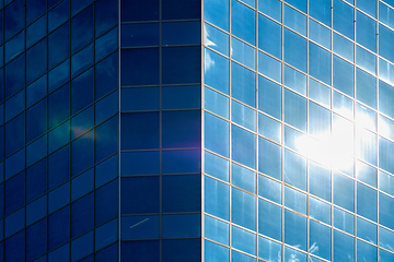 Image showing Skyscraper building facade close up