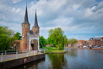 Image showing Oostport Eastern Gate of Delft. Delft, Netherlands