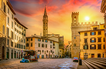 Image showing Florence street in evening