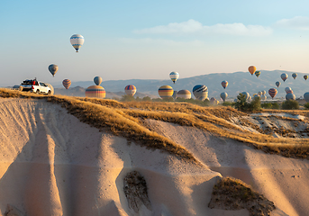 Image showing Flying over Cappadocia