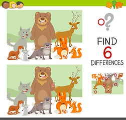 Image showing differences game with animals