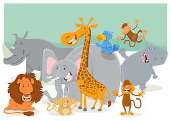 Image showing safari animal characters group