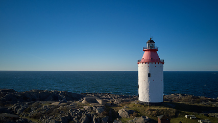 Image showing Lighthouse in Swedish village Landsort on the island of Oja